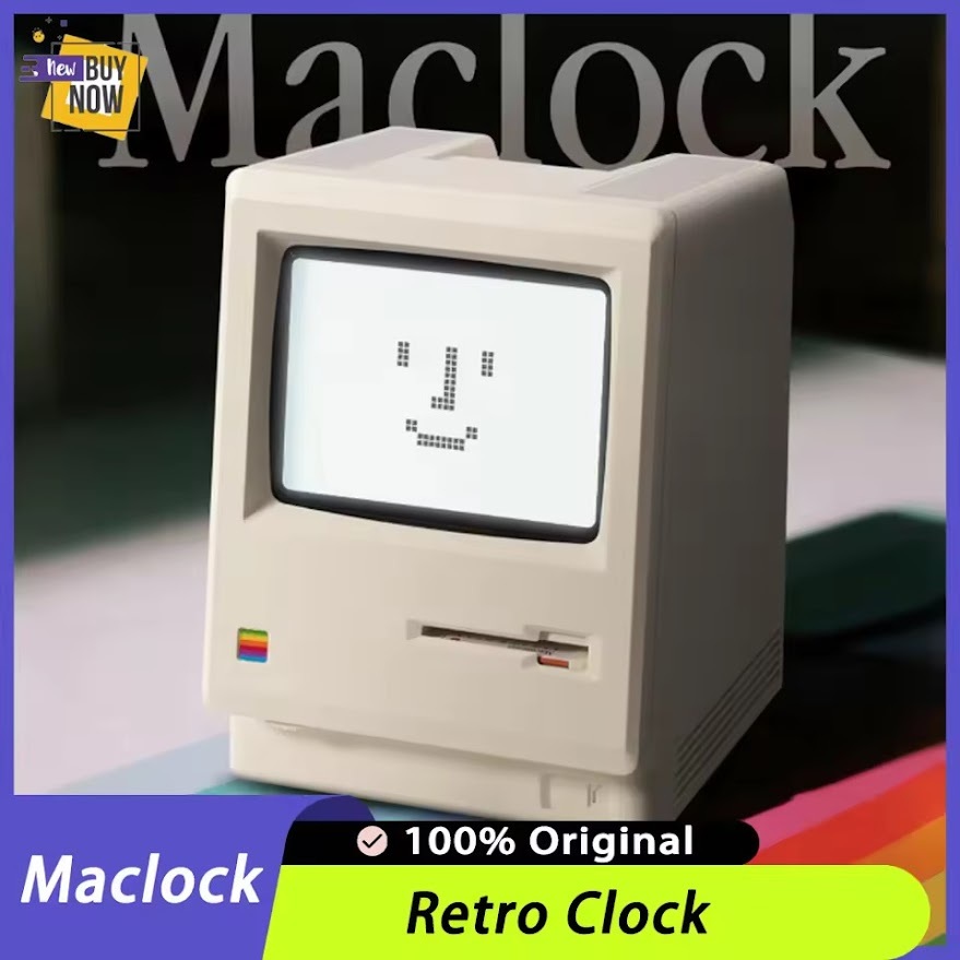 2026 นาฬิกาปลุก Maclock ดีไซน์สร้างสรรค์ สำหรับนักเรียน นาฬิกาปลุกสไตล์เรโทร ของตกแต่งโต๊ะทำงาน นาฬิกาปลุกอิเล็กทรอนิกส์