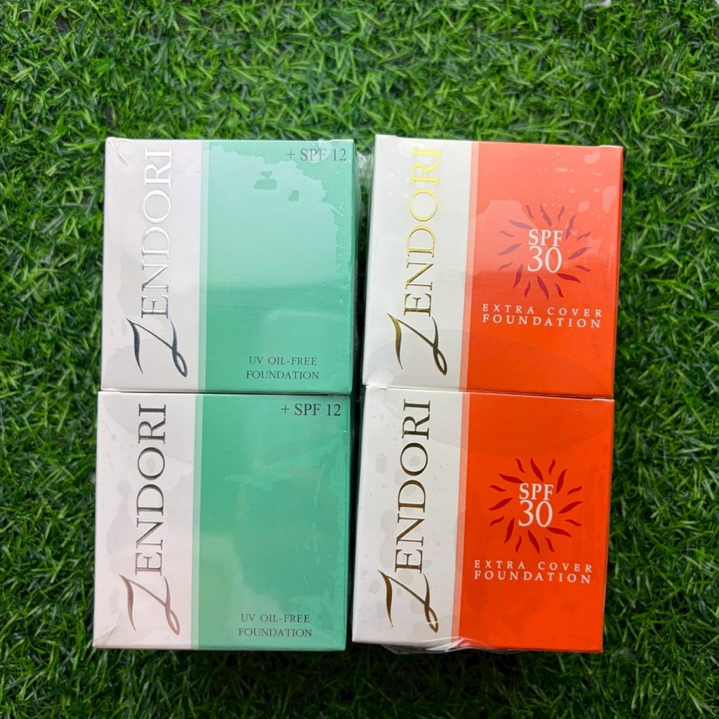 (ยกแพ็ก 6 ชิ้น) แป้งพัฟ เซนโดริ ยูวี ออยล์-ฟรี / เอ็กซ์ตร้า คัฟเวอร์ Zendori foundation powder spf 30 / เบบี้ พาวเดอร์