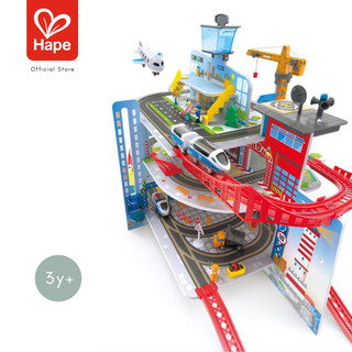 Hape Mega City Railway Set – 3-Level Wooden Train Set, 3Y+ image 2