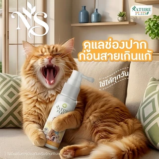 ผลิตภัณฑ์ดูแลสุขภาพช่องปาก เหงือก ลิ้น สุนัข แมว ขวดสีส้ม - Nature Plus