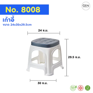 เก้าอี้พลาสติกลายหนังNo.8008-เกรดเอ(มี4แบบ)