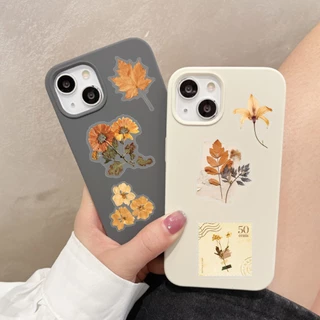 [พร้อมส่ง] 650+ แบบ PET สติกเกอร์ DIY ขอบใส ดอกไม้ ใบไม้แห้ง คลาสสิค หลายแบบ ใช้ตกแต่ง Dried Flower Leaf Sticker กันน้ำ