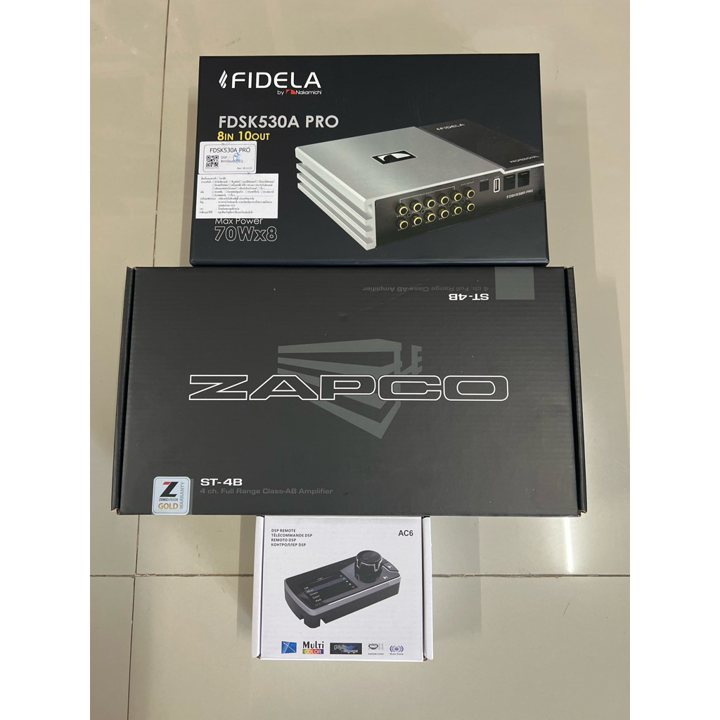 ชุดละ 18900บาท DSP+4Ch+DSP เพาเวอร์แอมป์ติดรถยนต์ ZAPCO