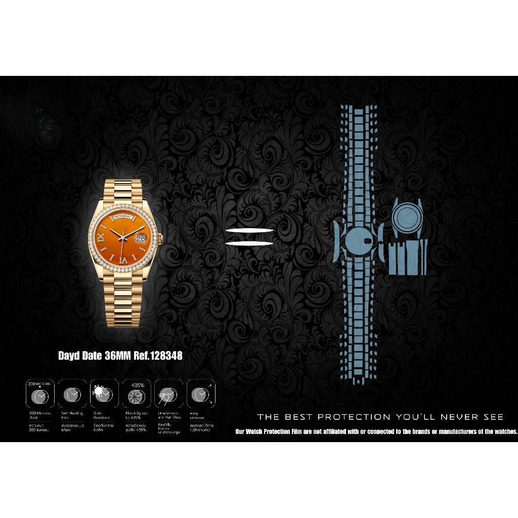 ฟิล์มป้องกันรอยนาฬิกา Watch Protection Film for สำหรับ Rolex Dayd Date 36MM Ref.128348