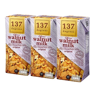 (ยกลัง) 137 ดีกรี นมวอลนัทสูตรดั้งเดิม ขนาด 180mlxpack of 3x12 (Walnut Milk Original 137Degrees Brand)