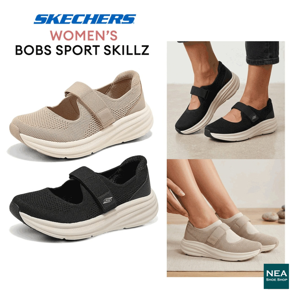 [ลิขสิทธิ์แท้] SKECHERS Women's BOBS Sport Skillz [W] NEA รองเท้าผ้าใบ ผู้หญิง สเก็ตเชอร์ แท้