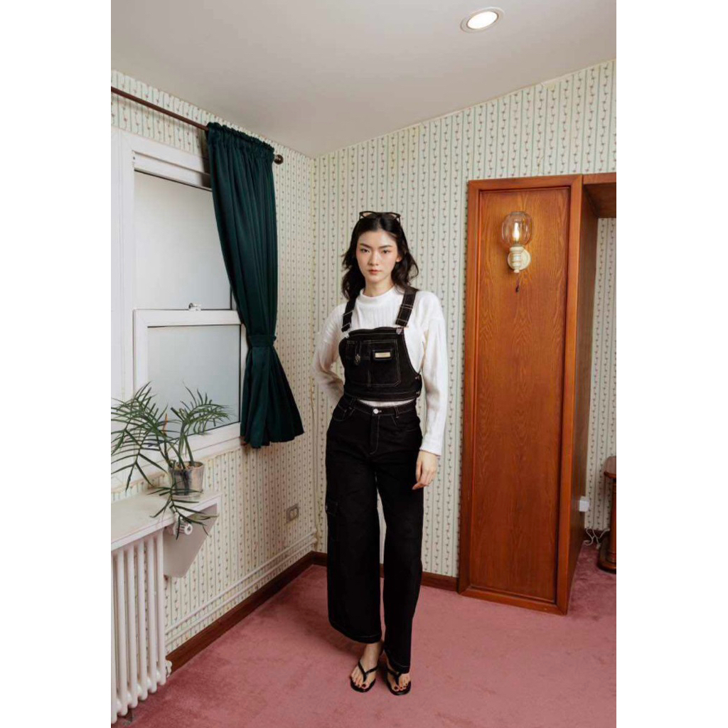 CAMPBELL OVERALLS BLACK เอี๊ยมผ้าลูกฟูก ราคา ถูกที่สุด ดีลบีเคเค แกลเลอรีภาพที่ 2