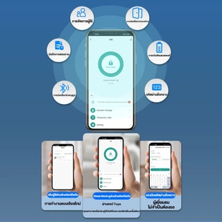 Digital Door Lock/ล็อคนิ้วรอยประตูกระจก สำหรับประตูกระจก ประตูอะลูมิเนียมบานเดี่ยว ระบบปลดล็อคอัจฉริยะ