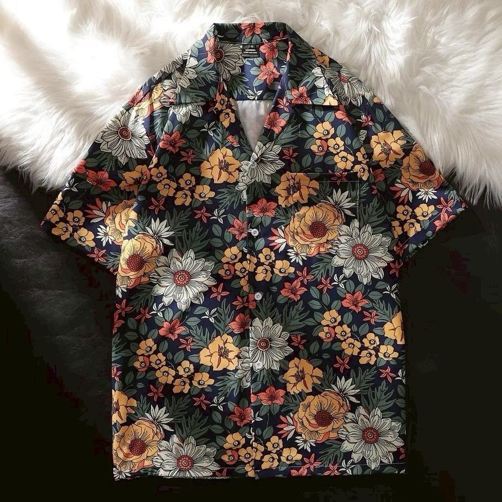 เสื้อเชิ้ตลายดอกวินเทจ แขนสั้น คอปก thumbnail 6