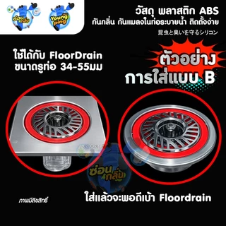 SaunGlin กันแมลงในท่อน้ำทิ้งแบบใช้แรงผลักแม่เหล็กในการปิด-เปิด