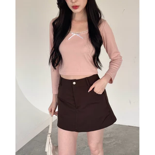 TRIXIE SKIRT : กระโปรงสั้นทรงสวย longsaidoo
