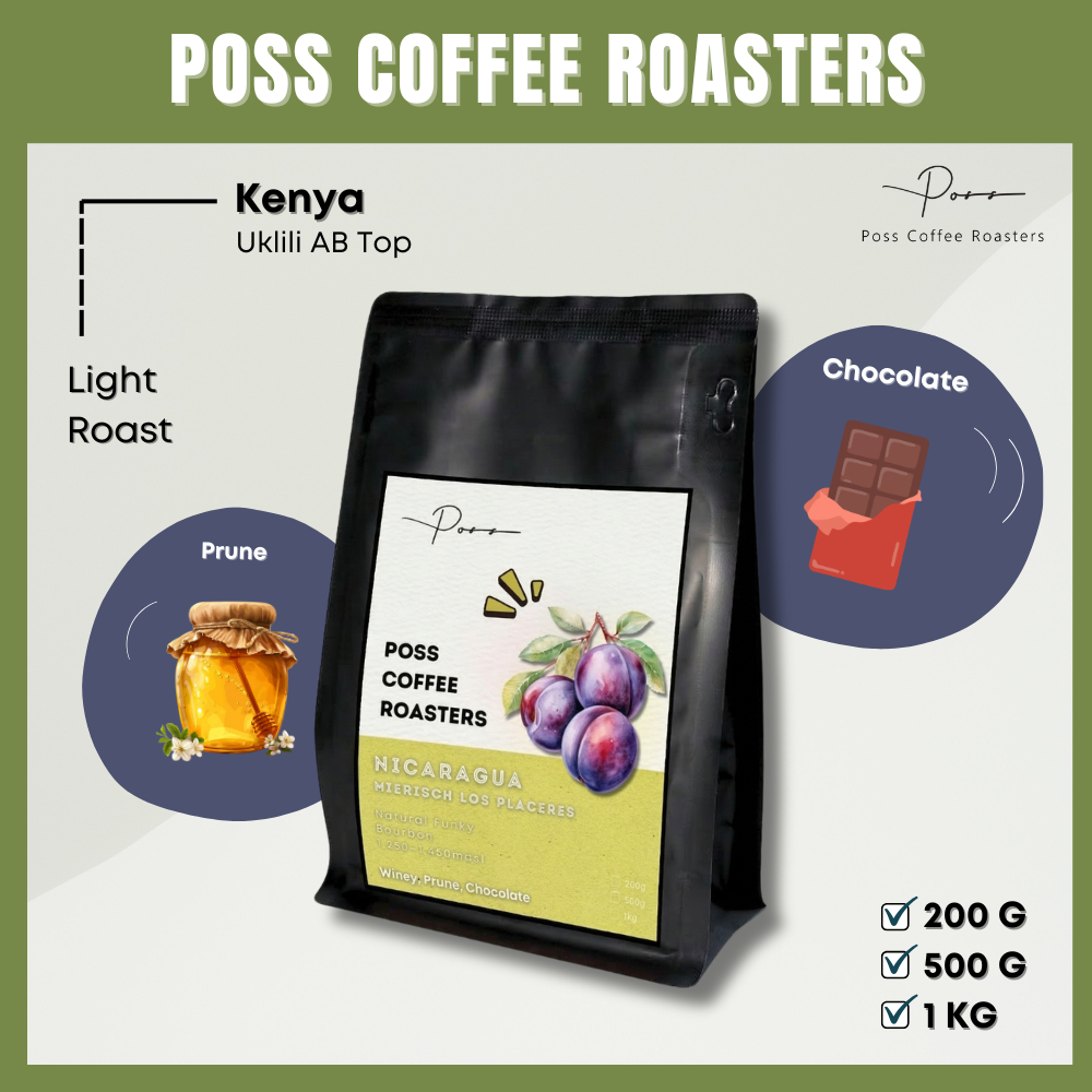 เมล็ดกาแฟคั่วอ่อน Nicaragua Mierisch Los Placeres Natural 200g 500g 1kg - Poss Coffee Roasters