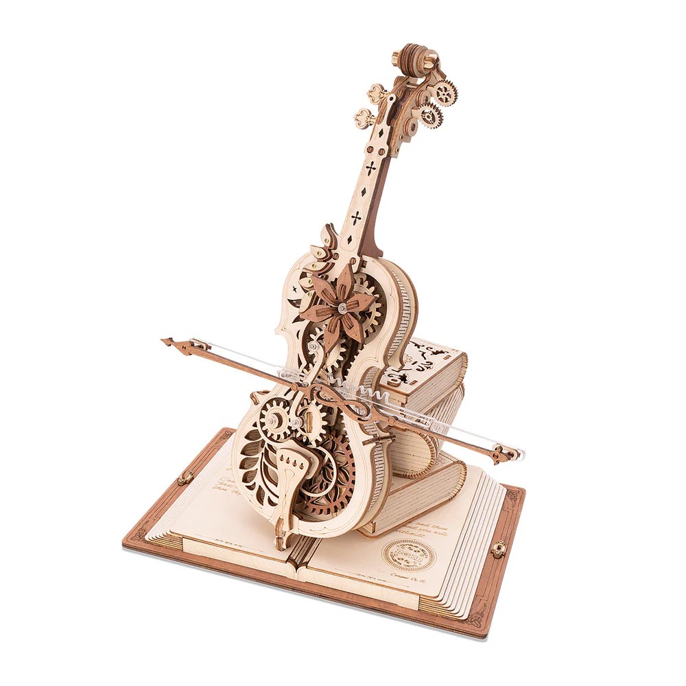 ROKR 3D Wooden Puzzle - AMK63 Magic Cello Mechanical | ของแต่งบ้าน ของเล่นศิลปะ DIY