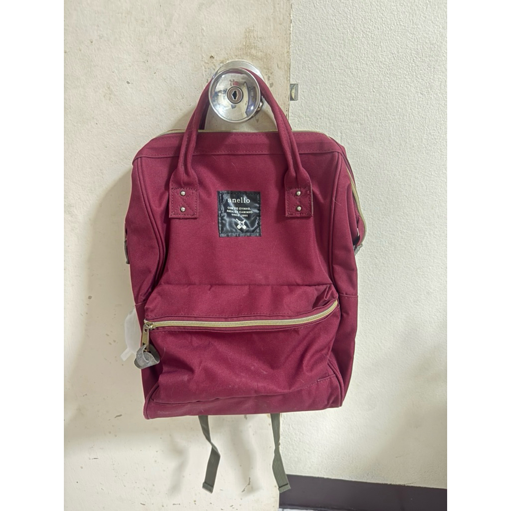 กระเป๋าสะพาย anello สีแดงใบเล็ก แท้100%