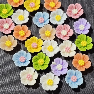 F04 ดอกไม้เรซิ่นขนาด 16 มิล จำนวน 50 ชิ้น