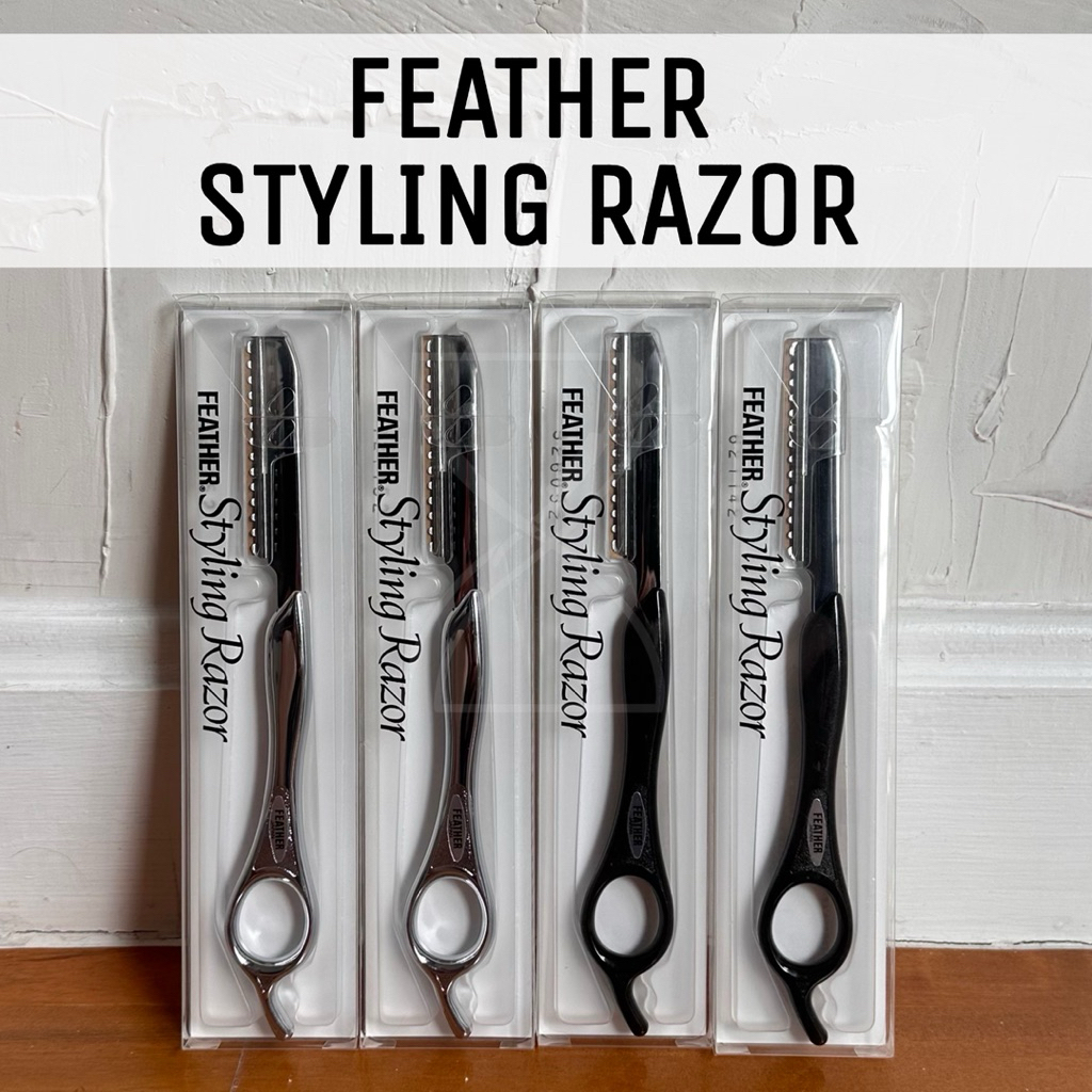 (พร้อมส่ง/ของญี่ปุ่นแท้) Feather Styling Razor  มีดโกนตัดผม Feather มีความสมดุลและสัมผัสที่ดี พร้อมค