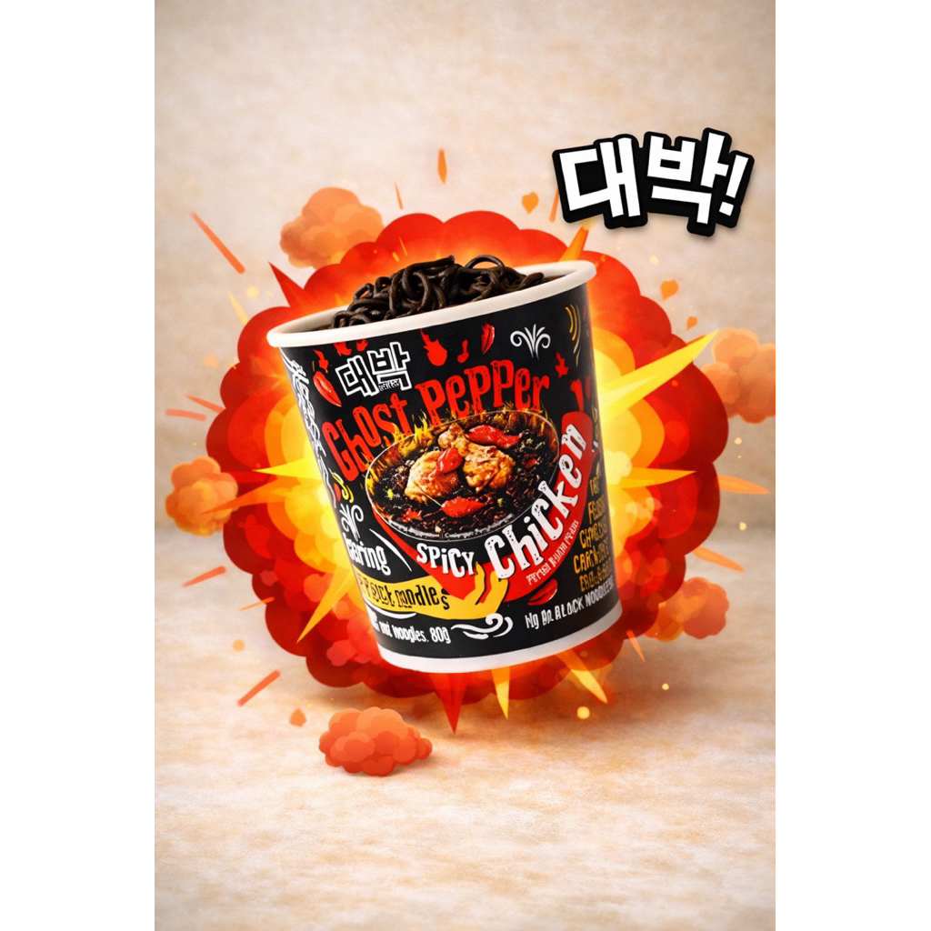 มาม่าเผ็ดที่สุดในโลก มาม่าเผ็ดมาเลเซีย Ghost pepper มาม่าเส้นดำ mamee ของแท้นำเข้า 100%