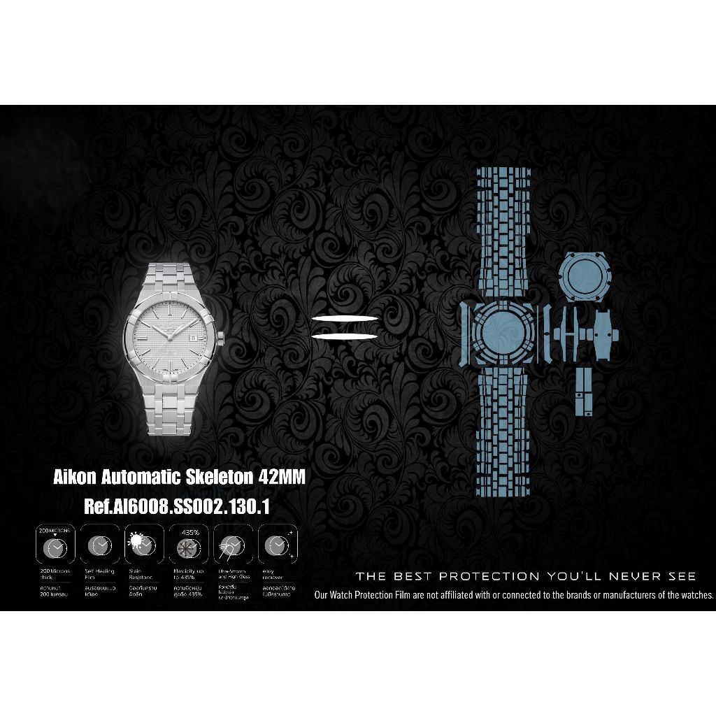 ฟิล์มป้องกันรอยนาฬิกา Watch Protection Film for Maurice Lacroix Aikon Automatic Skeleton 42MM Ref.AI