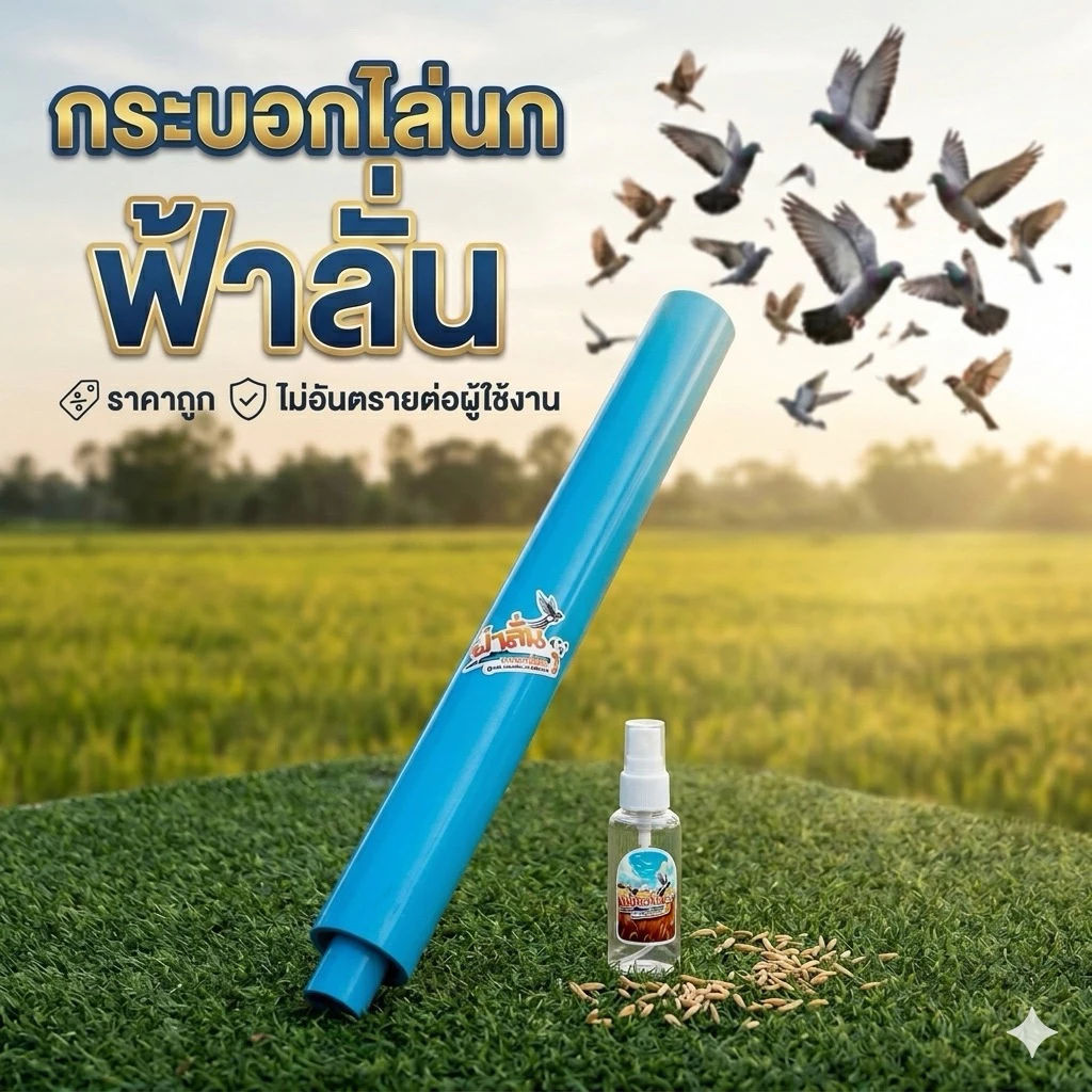 กระบอกไล่นก 2นิ้ว ยาว60ซม. ใช้แอลกอฮอล์อุปกรณ์ไล่นกไล่สัตว์