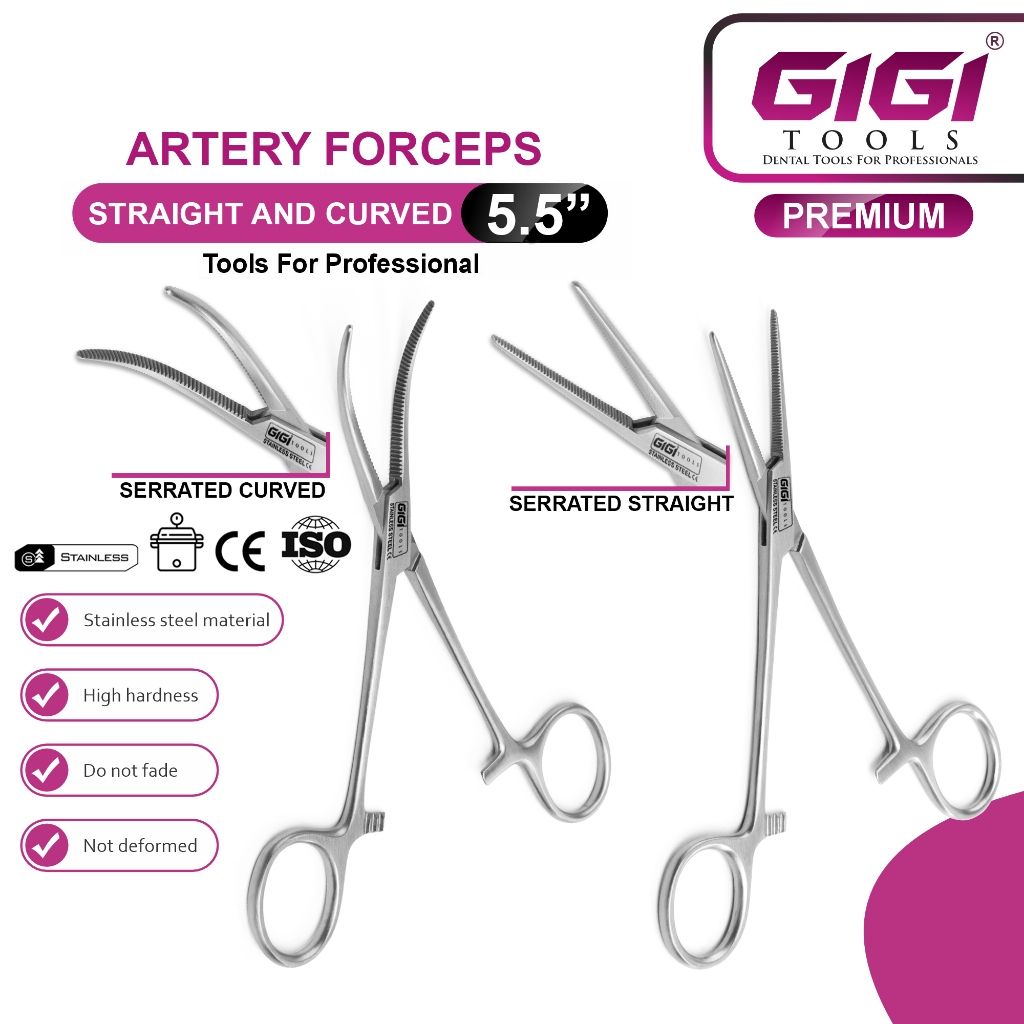 Gigi Tools Artery Forceps 5.5" Mosquito Dental surgical use, Passed All Standards Stainless Steel CE
