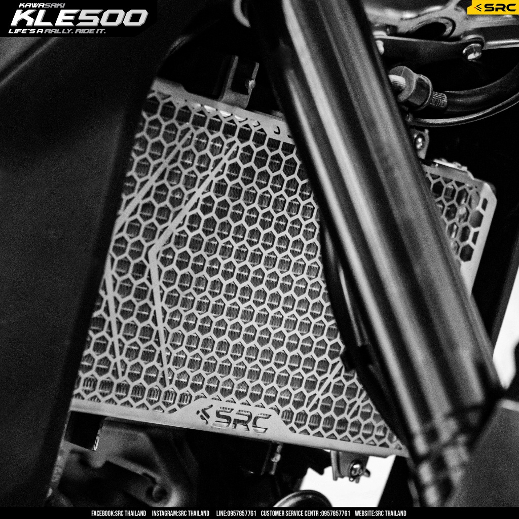 [SRC]การ์ดหม้อน้ำรถรุ่น KAWASAKI KLE500 / RADIATOR GUARD FOR KAWASAKI KLE500