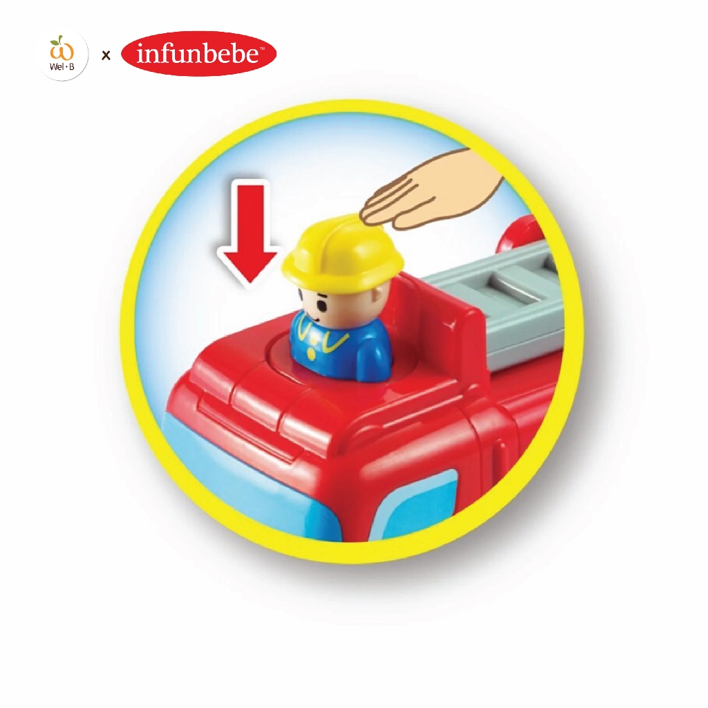 Wel-B × Infunbebe سيارة إطفاء Press n Go — صورة 4