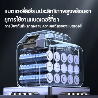Maybuck เครื่องล้างรถไร้สาย เครื่องล้างรถแรงดันสูง พร้อมหัวฉีด 6 โหมด ปืนฉีดน้ำแรงดันสูงเทอร์โบคู่สไตล์ญี่ปุ่นสุดหรู