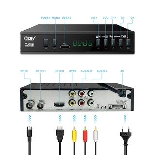 กล่องรับสัญญาณ TV DIGITAL DVB T2 DTV รองรับภาษาไทย ทีวีดิจิตอล รีโมท กล่องดิจิตอลทีวี กล่องรับสัญญาณทีวี TV BOX