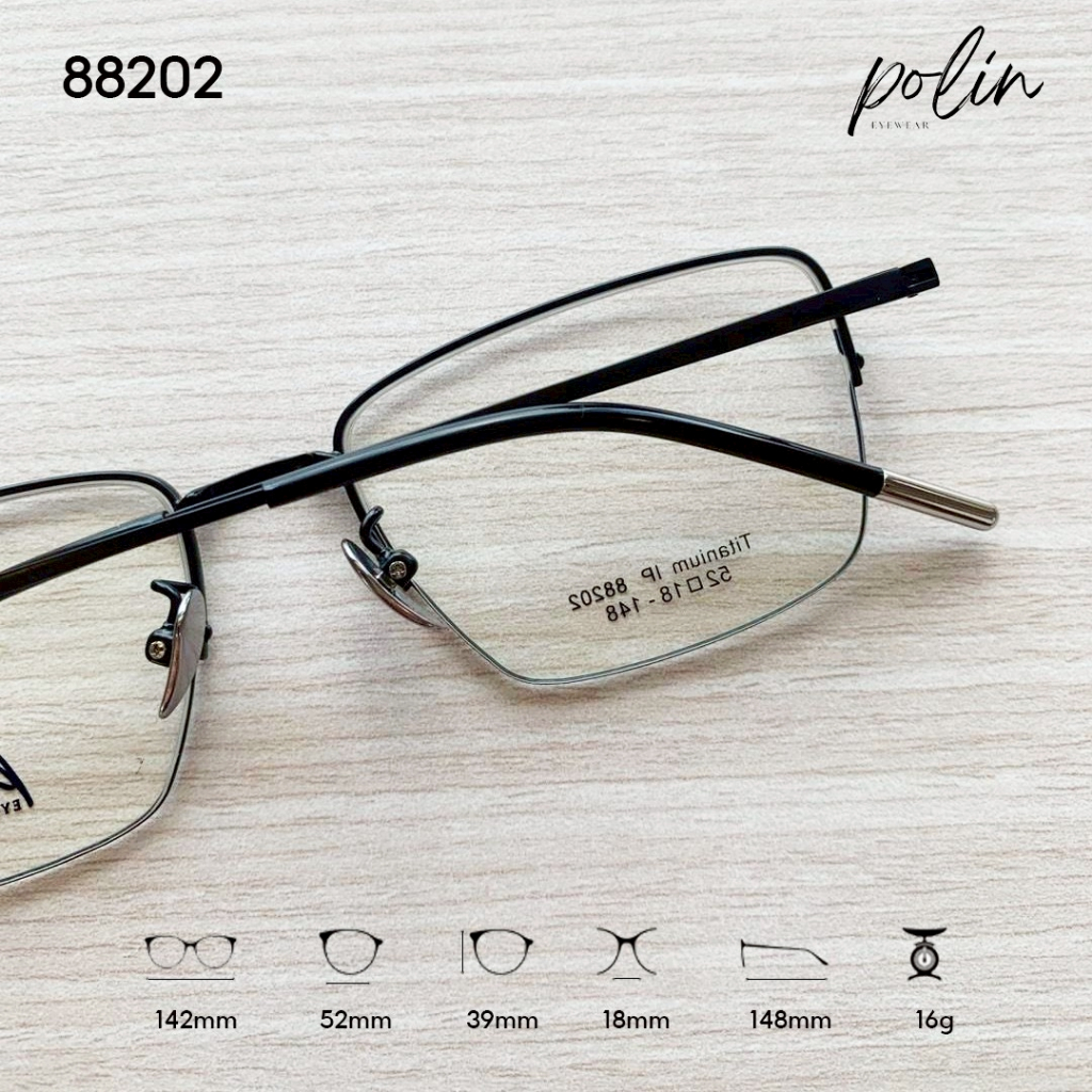 Polin إطار نظارة بيتا تيتانيوم 88202 — صورة 6
