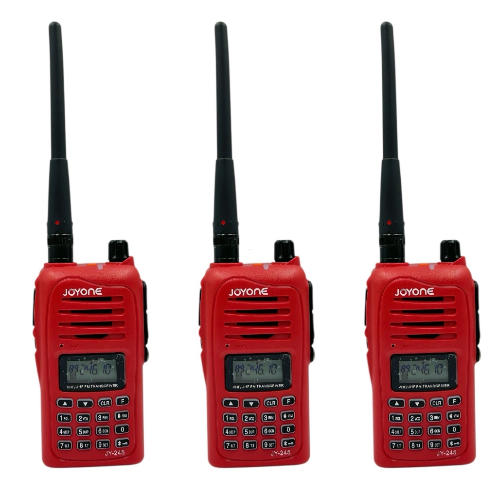 วิทยุสื่อสารเครื่องสีแดงJOYONE รุ่นJY-245 จดทะเบียนถูกต้อง กำลังไฟ: 5W  ความถี่ประชาชน รับประกัน1ปี 