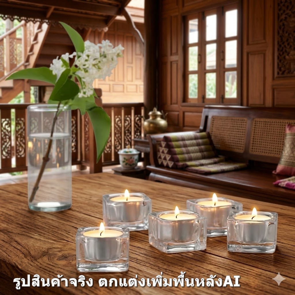 IKEA GLASIG for SINNLIG ถ้วยแก้ว ใส่เทียนและอื่น 5ซม ชิ้นละ