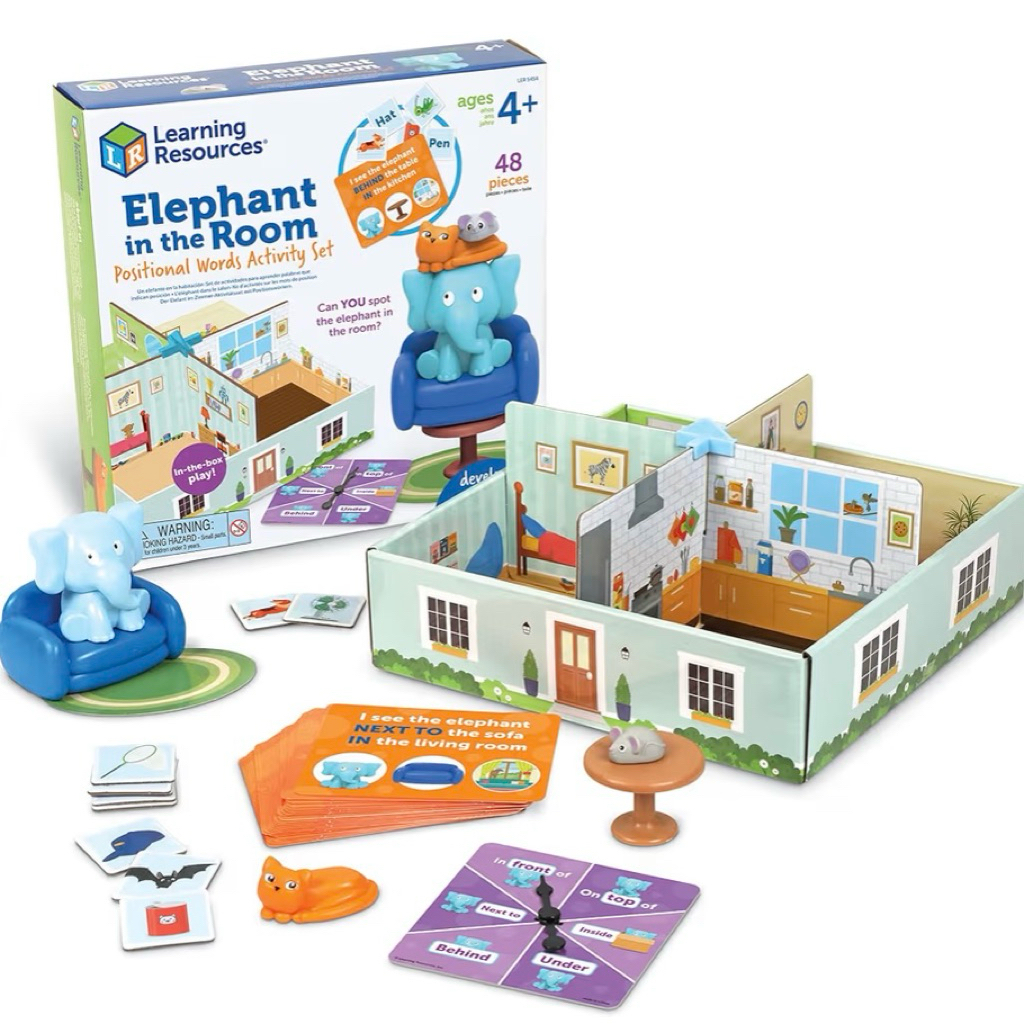 พร้อมส่ง📍(โค้ดลด 20%ได้)Learning Resources Elephant in the Room Activity Set เรียนรู้เรื่องตำแหน่ง 4 ขวบขึ้นไป