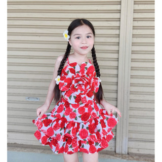 ชุดสงกรานต์เด็กผู้หญิง เซ็ท2ชิ้น ส่งไว📌เสื้อ+กระโปรงบอลลูน