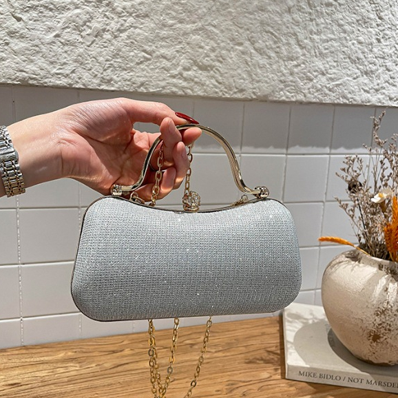 กระเป๋าแฟชั่นสตรี กระเป๋าถือ สายโซ่ เพชรแวววาว เหมาะสำหรับงานเลี้ยง ออกเดท