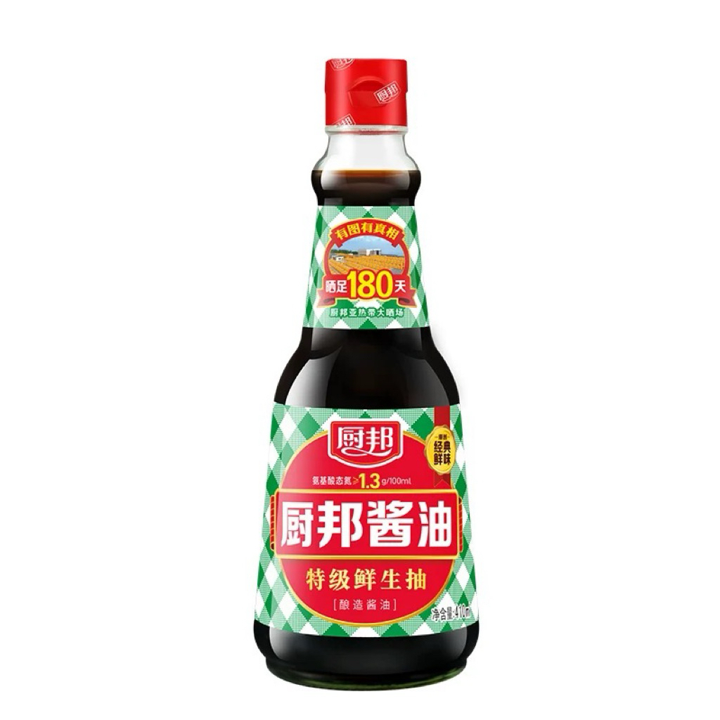 ซีอิ้วขาว ซอสถั่วเหลือง พร้อมส่ง( 厨邦酱油 ) รสเค็ม ใช้แทนเกลือหรือน้ำปลา ขนาด 820ml และ 410ml  ซีอิ้ว ซอส ปรุงรส