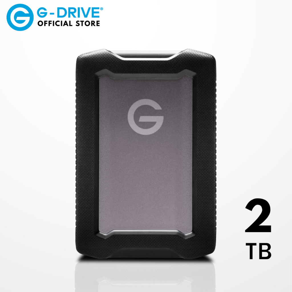 G-DRIVE ArmorATD 2TB Rugged HDD, Up to 140MB/s, USB-C (5Gbps), USB 3.2 Gen1 (SDPH81G-002T-GBA1D)