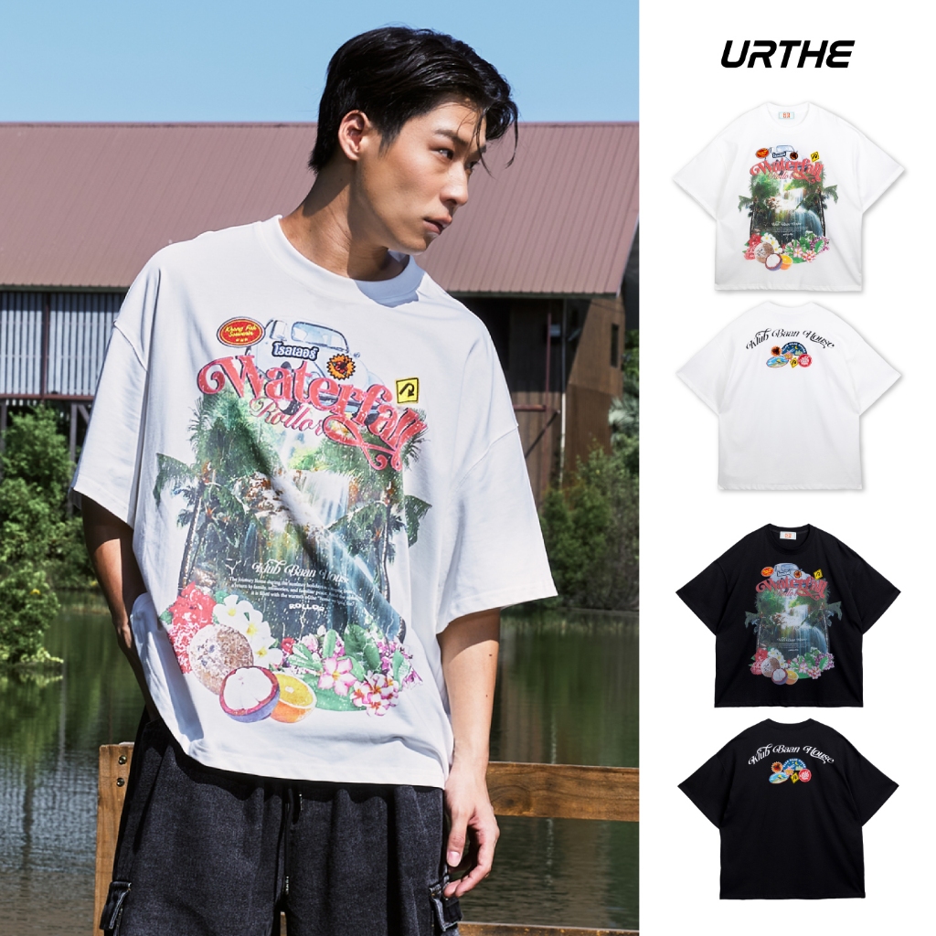 URTHE - เสื้อยืด เสื้อสกรีน รุ่น WATERFALL TEE - Col. ROLLOR