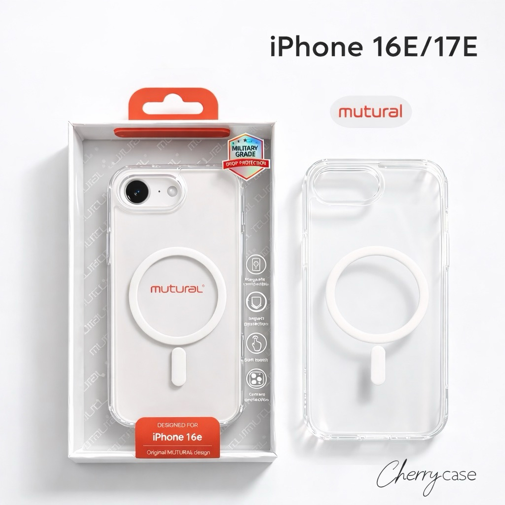 เคสแม่เหล็ก iPhone 16E / 17E | เคสใส กันกระแทก รองรับชาร์จแม่เหล็ก Magnetic Case
