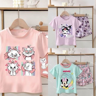 เสื้อผ้าเด็กผู้หญิง เสื้อสกรีน กางเกงพิมพ์ลาย (B00030)