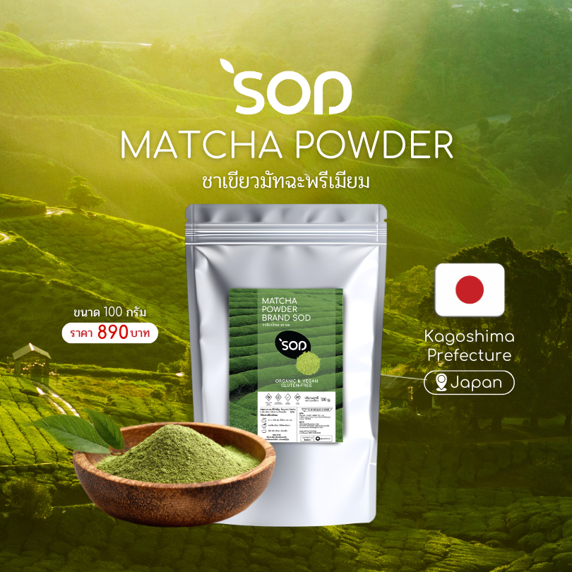 Macha Powder Brand SOD ขนาด 100 กรัม