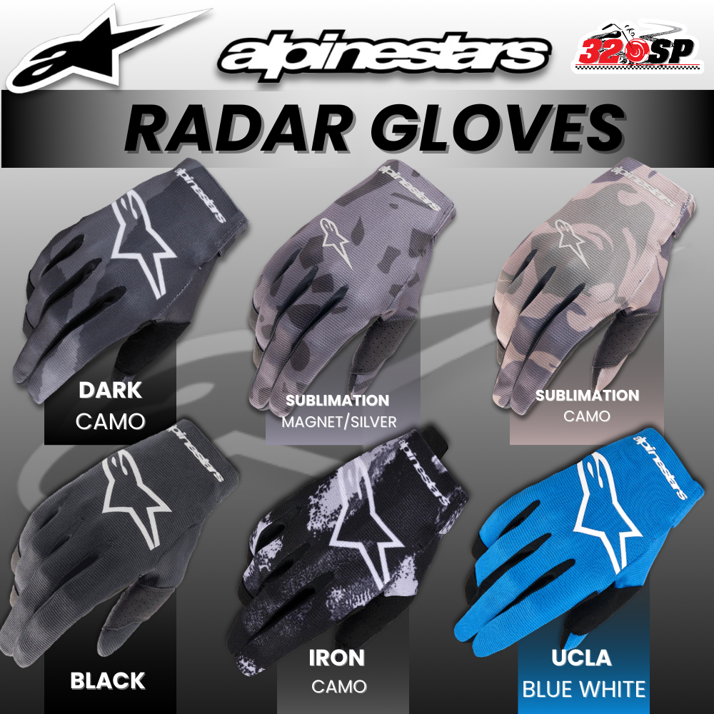 ถุงมือขับขี่มอเตอร์ไซค์ ALPINESTARS RADAR GLOVES ของใหม่ ส่งไว!! 320SP