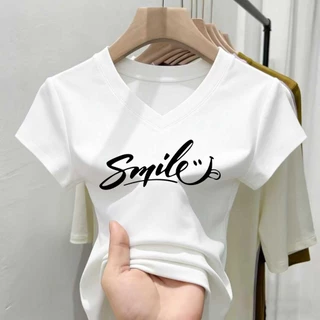 มีให้เลือก 5 สี ตั้งแต่ไซส์ M ถึง 3XL เนื้อผ้าโปร่งสบาย ระบายอากาศได้ดี ราคาส่ง เสื้อผู้หญิงทรงเข้ารูป สไตล์เกาหลีวัยรุ่