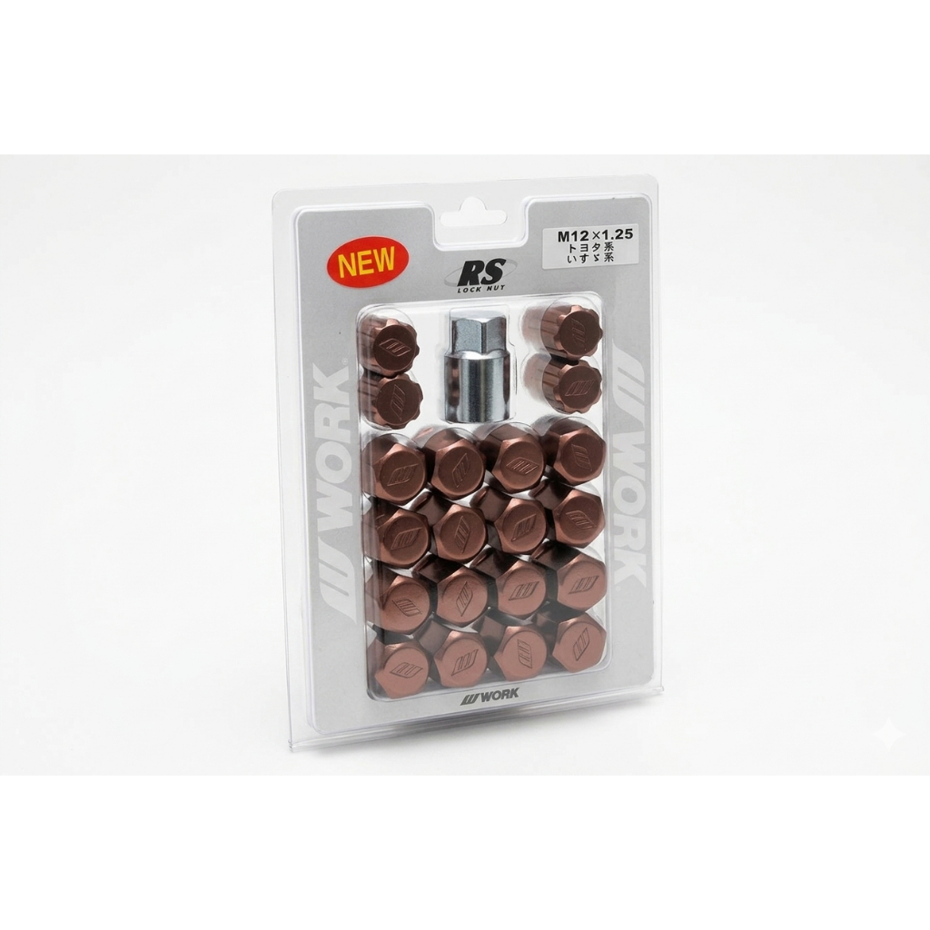น็อตล้อ W-WORK  RS แท้ น็อตล้อขนาด M12 x 1.25 (เกลียว 1.25) Nissan, Subaru, Suzuki