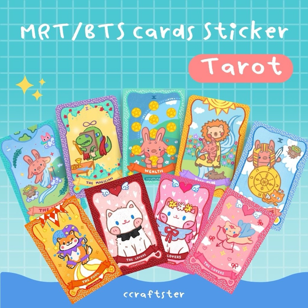 Card Sticker สติกเกอร์ติดบัตรบีทีเอส MRT BTS สติ๊กเกอร์ติดบัตร สติ้กเกอร์ไพ่ทาโรต์ Tarot สายมู ราคา ถูกที่สุด ดีลบีเคเค