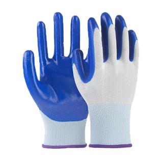 1 คู่ ถุงมือยางไนไตรล์ สีฟ้า สำหรับงานหนัก