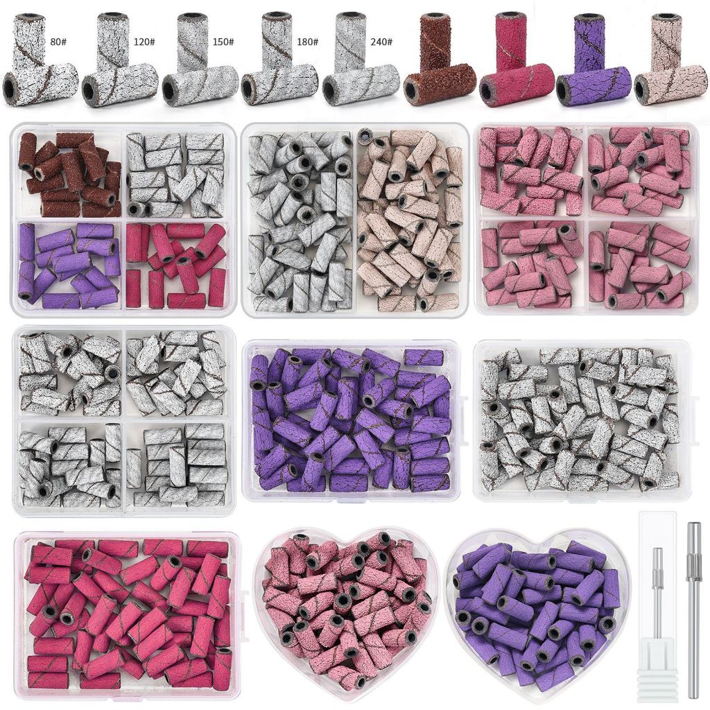 หัวเจียรกระดาษทรายขัดเล็บ ชุดหัวทรายขัดเล็บมินิ 3 มม. แบบสั้น Sanding Band Set