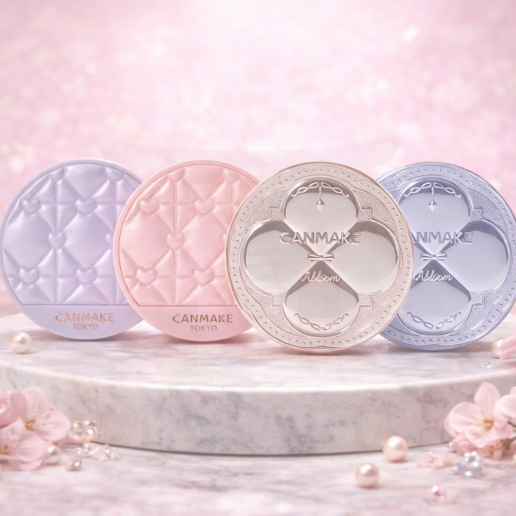 [แท้/พร้อมส่ง] Canmake Marshmallow Finish Powder ~Abloom~ แป้ง 5 สี หน้าใส คุมมัน / รุ่นหน้าเงา Illuminating SPF24