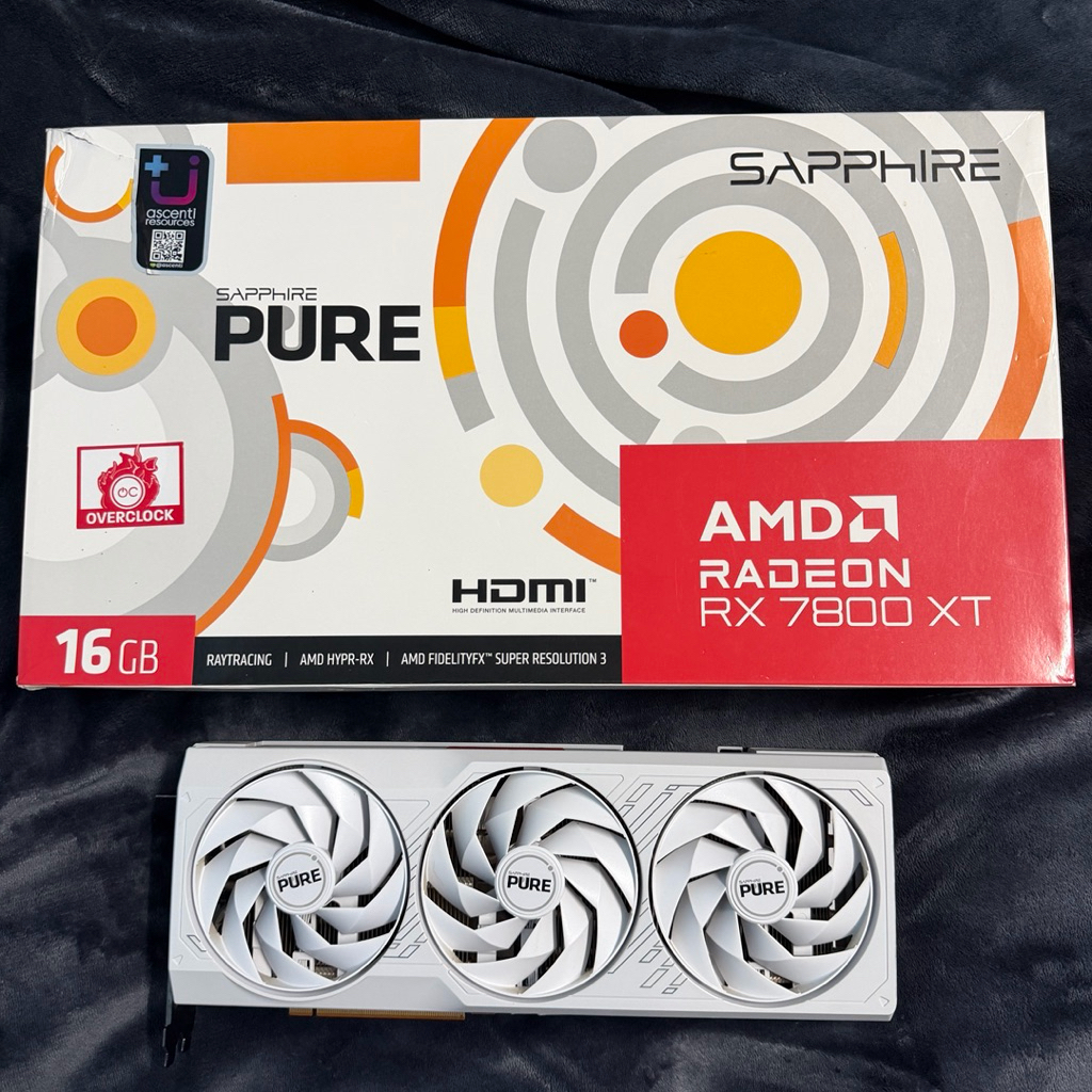 SAPPHIRE PURE AMD RADEON RX 7800 XT GAMING OC 16GB GDDR6 VGA การ์ดแสดงผล กราฟิกการ์ด การ์ดจอ มือสอง