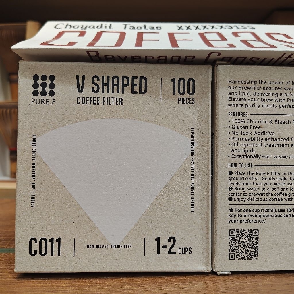 Coffee Filter PURE.F (Taiwan) 100 ชิ้น PP. Non Woven