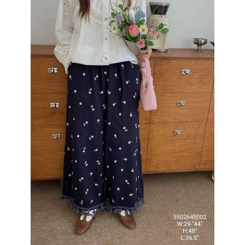 Japanese style embroidery pants outlet price กางเกงงานปักสไตล์ญี่ปุ่นราคาโรงงาน